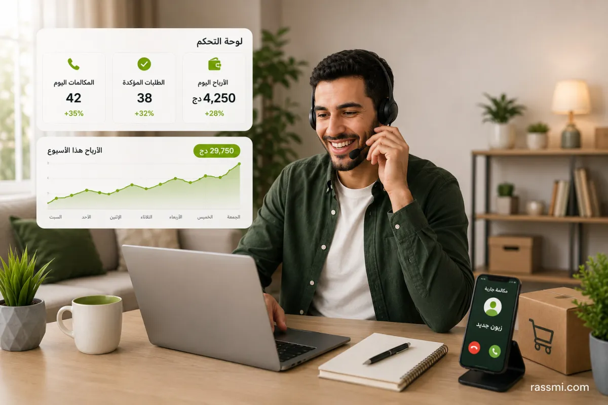 كيف تبدأ العمل كوكيل تأكيد طلبيات من المنزل في الجزائر وتكسب دخلاً يومياً؟